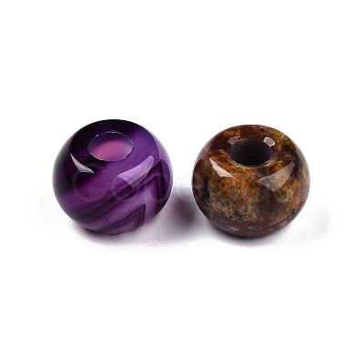 Natural & Synthetic Mixed Stone European Beads G-N344-26-1