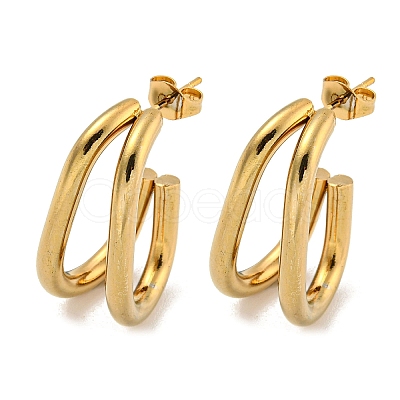 PVD Vacuum Plating 202 Stainless Steel Hoop Earring EJEW-H003-17G-1