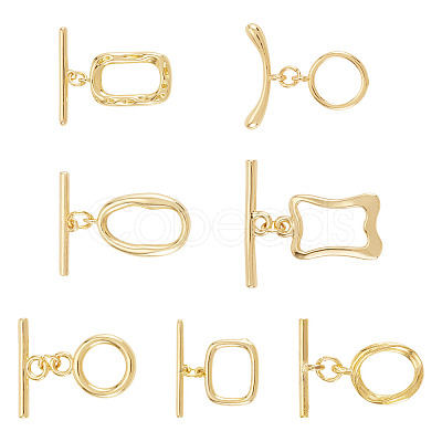7Sets Brass Toggle Clasps KK-TA0008-77-1