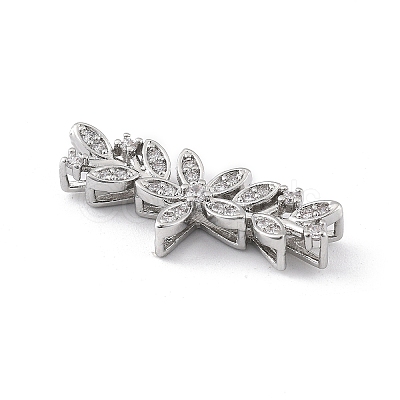 Brass Micro Pave Cubic Zirconia Spacer Beads KK-K371-47A-P-1
