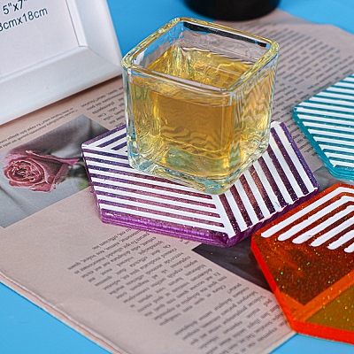 Imitation Cube Coaster Food Grade Silicone Molds SIMO-PW0001-099C-1