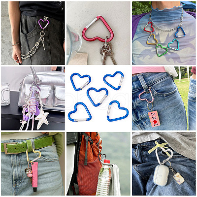 5Pcs Zinc Alloy Spring Gate Rings FIND-TA0009-73D-1