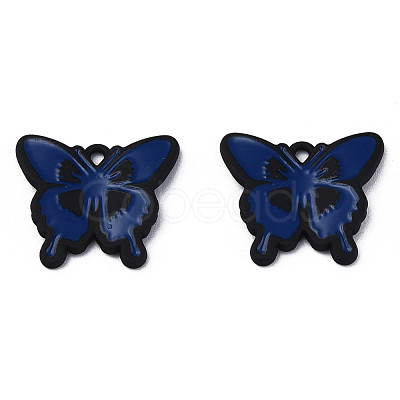 Spray Painted Alloy Enamel Pendants X-ENAM-N060-02-1