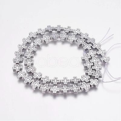 Grade AA Non-Magnetic Synthetic Hematite Bead Strands G-G652-20C-1