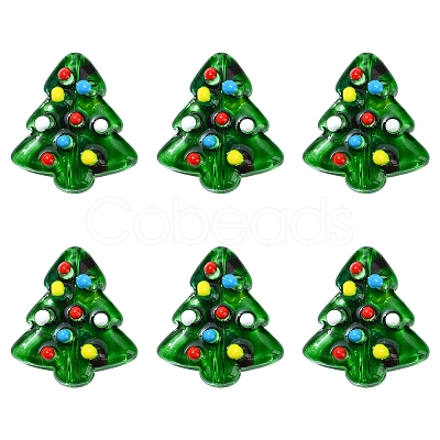 6Pcs Handmade Bumpy Glass Beads Strands LAMP-FS0001-16B-1
