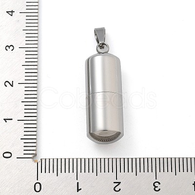 304 Stainless Steel Openable Urn Ashes Pendants STAS-M084-05F-1