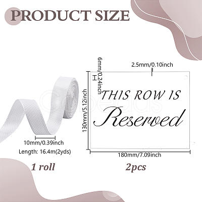 2Pcs Rectangle Acrylic Table Reserved Signs AJEW-GA0009-50-1