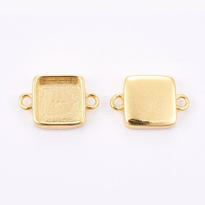 Brass Cabochon Connector Settings KK-F748-15G-1
