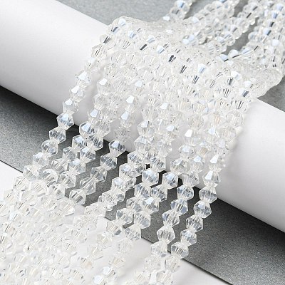 Transparent Electroplate Glass Beads Strands LS-GLAA-F029-2mm-C13-1