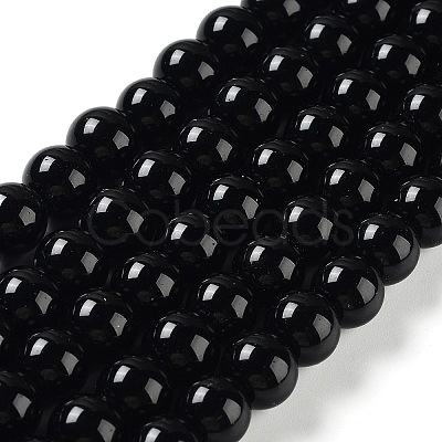 Black Glass Pearl Round Loose Beads For Jewelry Necklace Craft Making X-HY-10D-B20-1