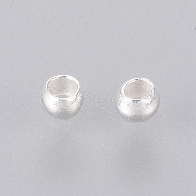 Brass Crimp Beads KK-L020-S-1