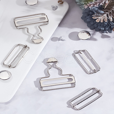 4Sets Adjustable Iron Buckle IFIN-LP0001-17-1