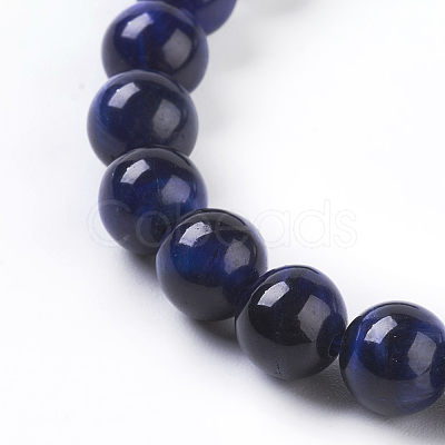 Natural Blue Tiger Eye Beads Strands X-G-G099-6mm-13-1