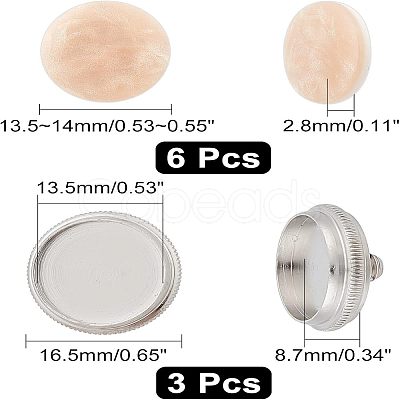 6Pcs Plastic Imitation Shell Saxophone Key Button Inlays Accessories FIND-CA0005-24-1