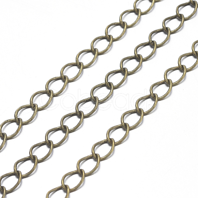Brass Twisted Chains X-CHC-Q001-5x4mm-AB-1