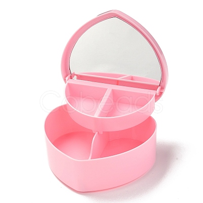 Heart Plastic Jewelry Boxes LS-OBOX-F006-09B-1
