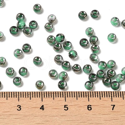 Transparent Inside Colours Glass Seed Beads SEED-H002-A-C221-1