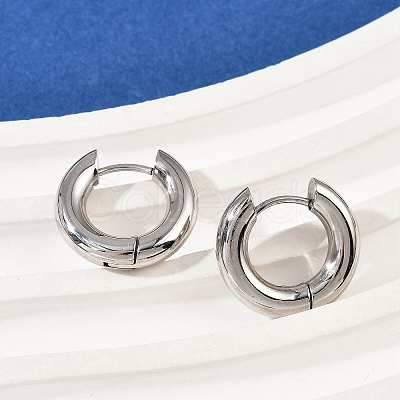 202 Stainless Steel Polishing Hoop Earrings EJEW-M106-02P-01-1