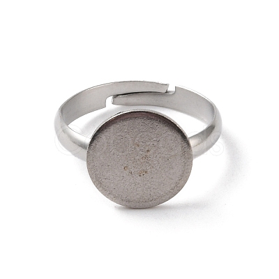 Non-Tarnish 304 Stainless Steel Pad Ring Settings STAS-K278-11D-P-1