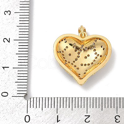 Brass Micro Pave Clear Cubic Zirconia Pendants KK-R221-01G-02-1