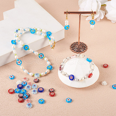 Handmade Millefiori Glass Beads LK-CD0001-002-1