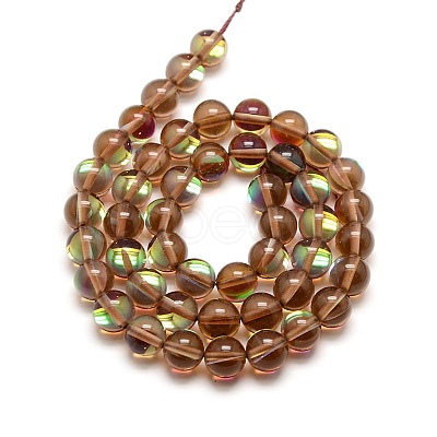 Synthetic Moonstone Beads Strands G-F143-8mm-08-1