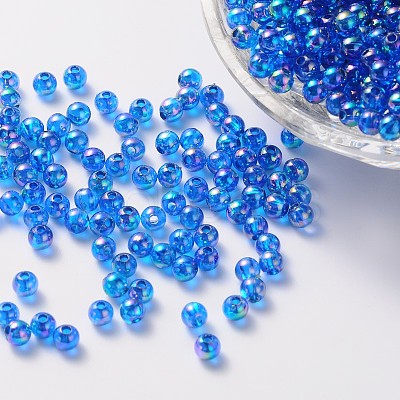 Eco-Friendly Transparent Acrylic Beads PL736-12-1