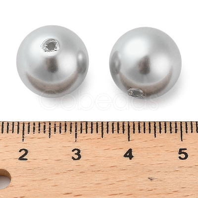 Baking Paint Pearlized Glass Pearl Round Beads HY-Q001-02C-1