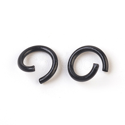 Spray Painted Iron Open Jump Rings IFIN-F149-F12-1