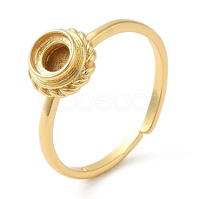 Rack Plating Brass Open Cuff Ring Findings RJEW-Z014-01G-1