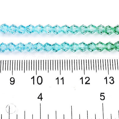 Gradient Color Baking Paint Glass Bead Strands DGLA-A039-T4mm-A018-1