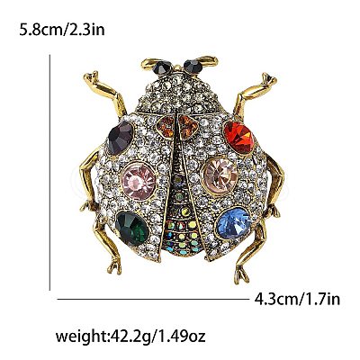 Alloy Rhinestone Brooch for Backpack Clothes PW-WG27B6F-03-1
