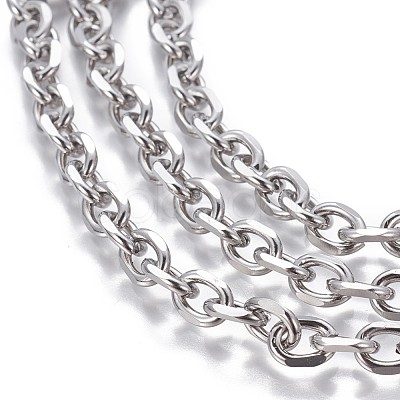 Non-Tarnish 3.28 Feet 304 Stainless Steel Cable Chains X-CHS-P007-27P-01-1