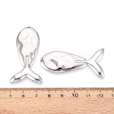 304 Stainless Steel Whale Big Pendants STAS-T069-16P-1