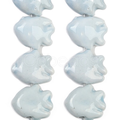 Handmade Porcelain Beads Strands PORC-C007-01A-1