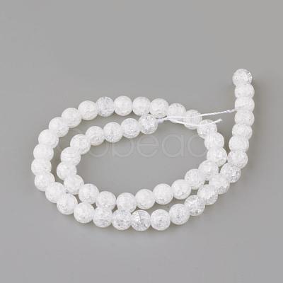Synthetic Crackle Quartz Beads Strands GLAA-S134-8mm-05-1