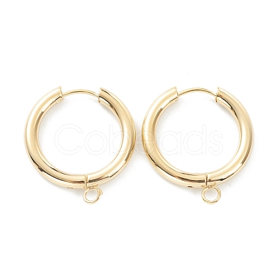 201 Stainless Steel Huggie Hoop Earring Findings STAS-P283-01J-G-1