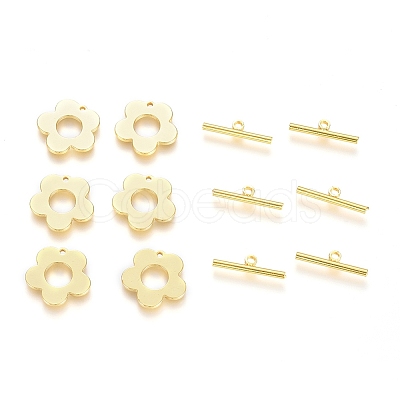 Brass Toggle Clasps X-KK-G389-27G-1