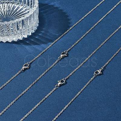 4Pcs 304 Stainless Steel Cable Chain Necklace Making STAS-FS0001-81P-1