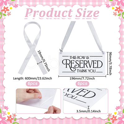 Acrylic Seat Reserved Sign Hanging DJEW-WH0016-74-1