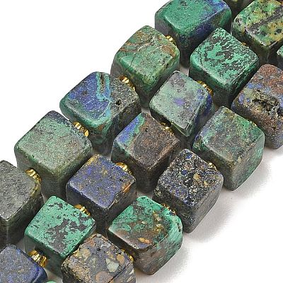 Natural Azurite Beads Strands G-G053-B20-01-1