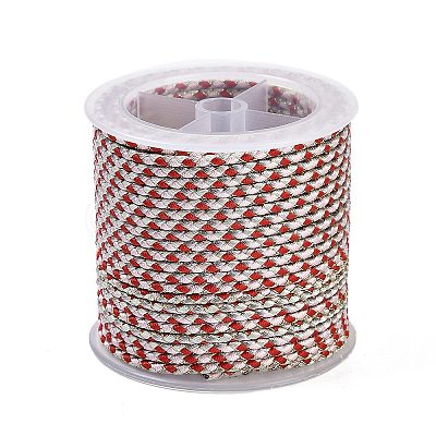 11M Polyester Braided Cord with Cotton Core & Metallic Thread OCOR-Z006-01-34-1