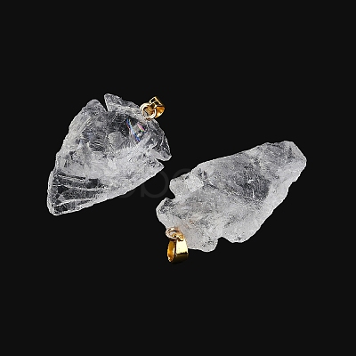 Raw Rough Natural Quartz Crystal Pendants G-G162-01G-03-1