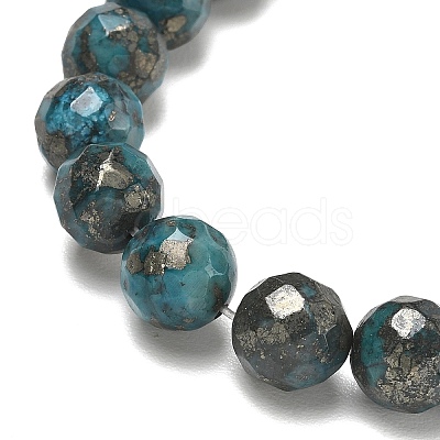 Natural Pyrite Beads Strands G-K181-K02-1