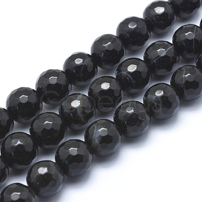 Natural Agate Beads G-J371-08-12mm-1