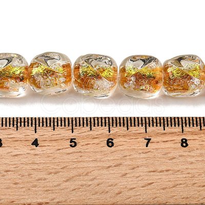 Handmade Foil Lampwork Beads Strands FOIL-C002-01D-1