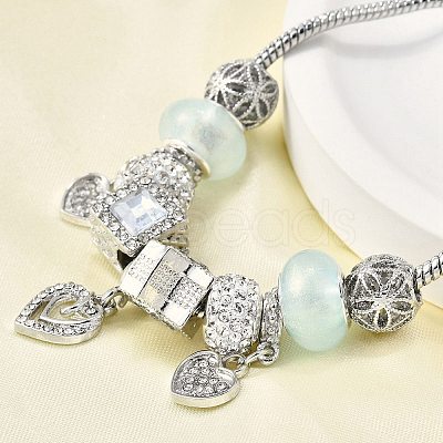 Alloy European Beads Charm Bracelets BJEW-F495-11P-1