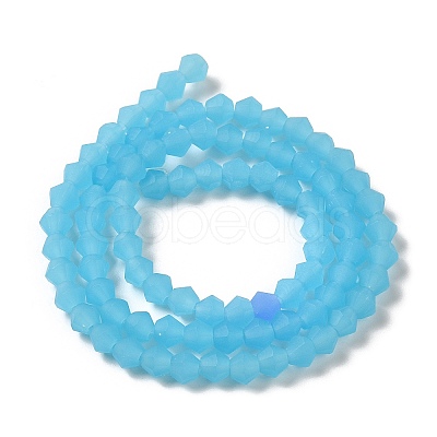 Imitation Jade Frosted Glass Bead Strands EGLA-A039-J4mm-MD03-1