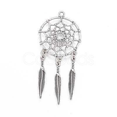 Tibetan Style Alloy Pendants TIBE-Q054-14TAS-NR-1