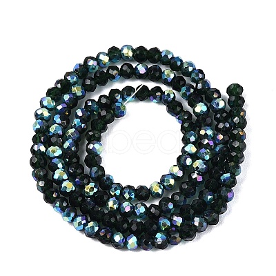 AB Color Plated Transparent Glass Rondelle Beads Strands EGLA-T029-2mm-10R-1